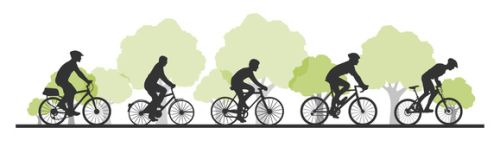 Radtypen in Grün